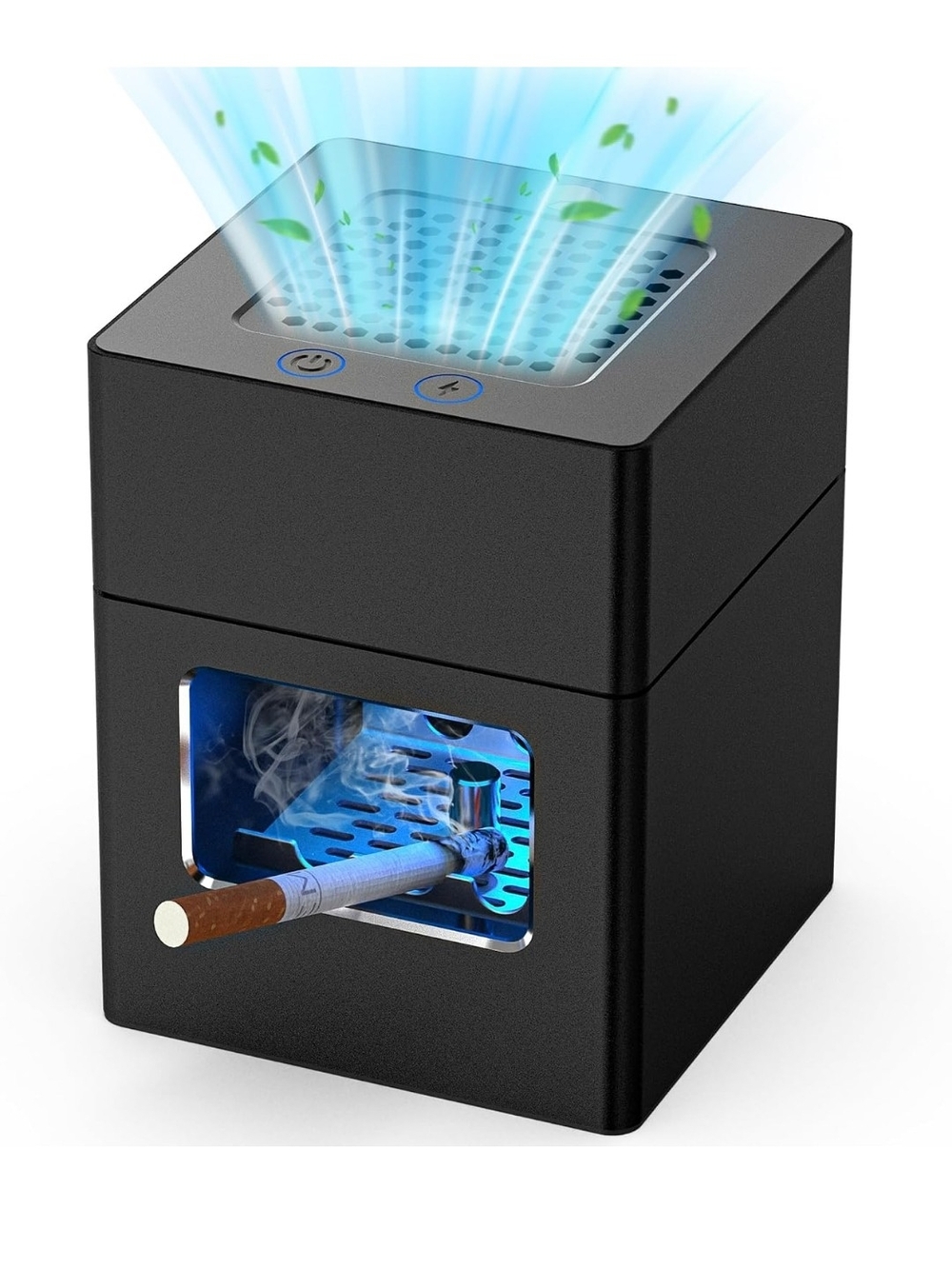 Smoke Removing Ashtray with HEPA Filter and Lighter, USB Rechargeable